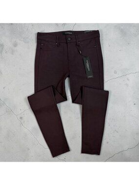 Liverpool Jeans Madonna Legging Size 4/27 Aubergine Purple Knit Jegging Skinny